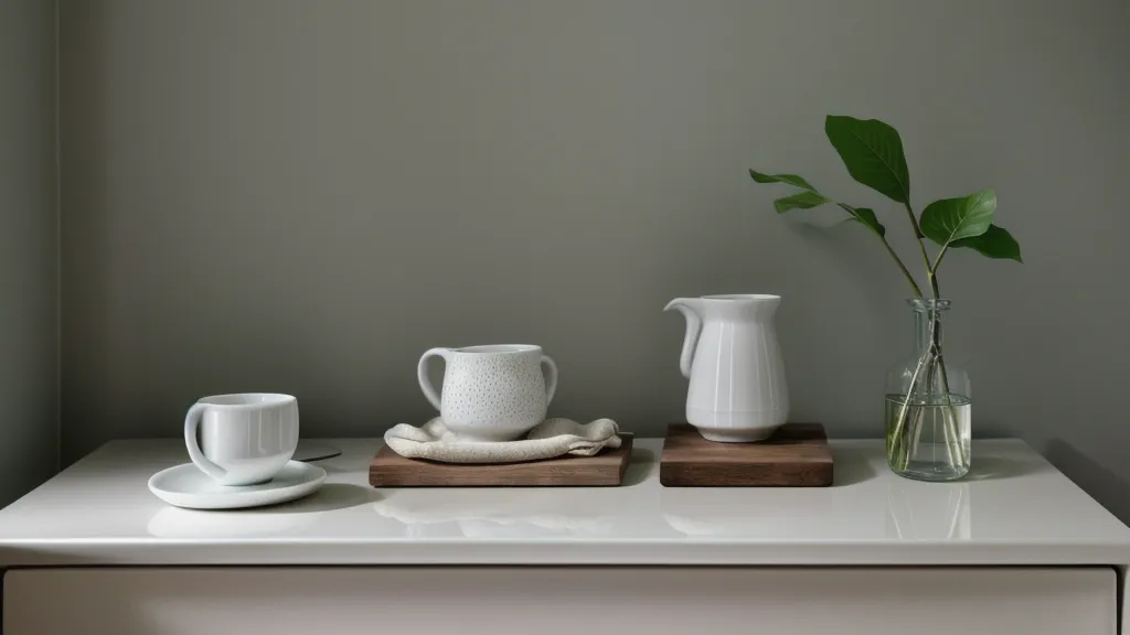 Mesa de cuidado corporal al final de una sesión de peeling de ácido glicólico un sábado