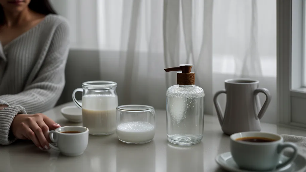 Manos preparando un algodón con tónico exfoliante para alternar retinol y peeling químico en casa