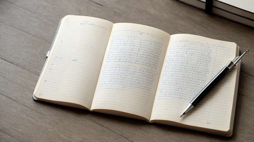 Cuaderno de tapa oscura con anotaciones sobre protocolos de peeling y cuidado corporal