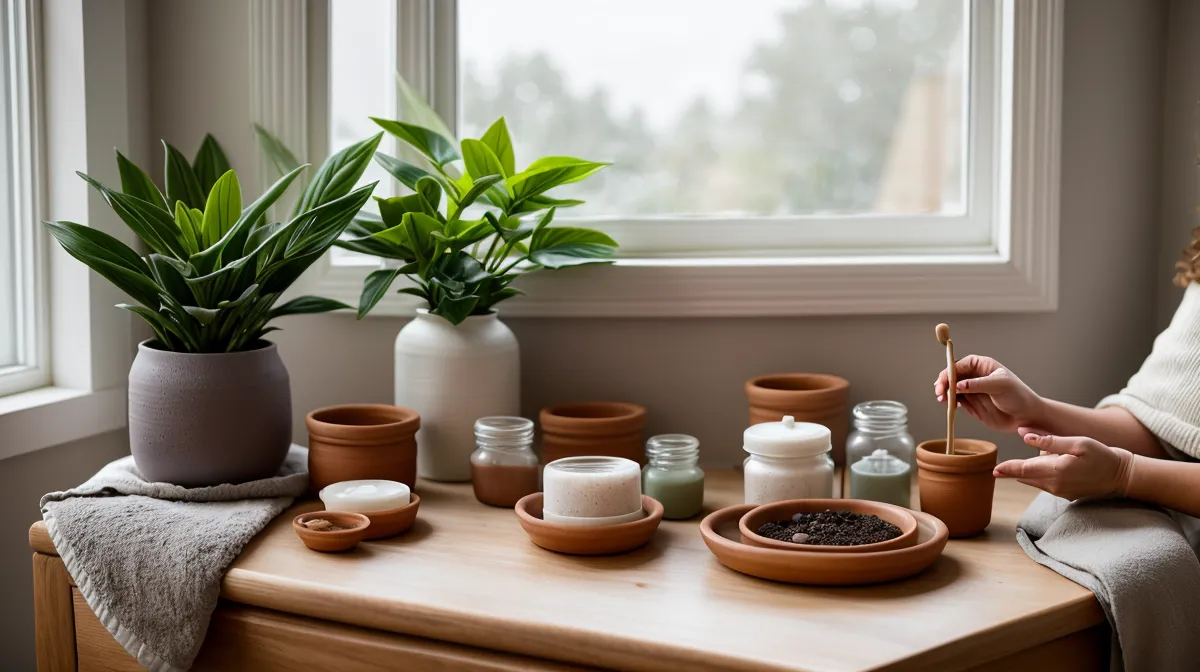 Peeling químico casero para aclarar manchas en manos y codos sobre una superficie de madera
