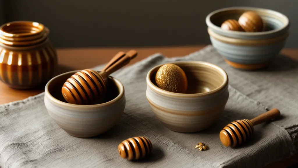 Miel pura en un cuenco, ingrediente natural humectante para mascarillas caseras de piel sensible