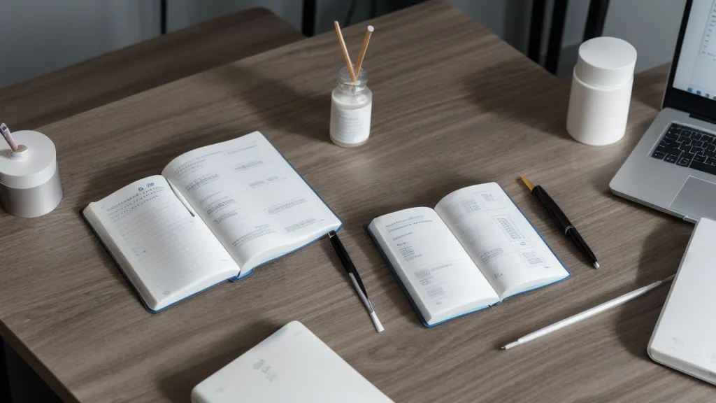 Cuaderno de notas de exfoliación en casa junto a la laptop donde reviso mis protocolos de estética