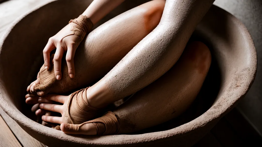 Exfoliante corporal casero y guante de textura gruesa, ejemplo de exfoliación física antes de pasar a los ácidos