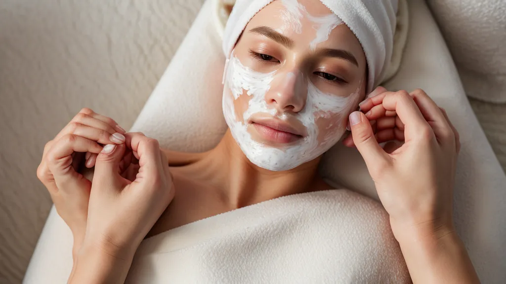 Manos sosteniendo una guía de protocolos de peeling químico para estética aficionada en casa