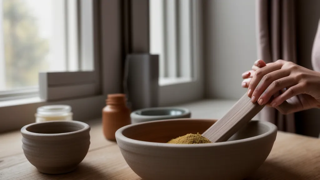 Cuaderno de notas de skincare en casa y café al terminar la sesión de peeling en rodillas
