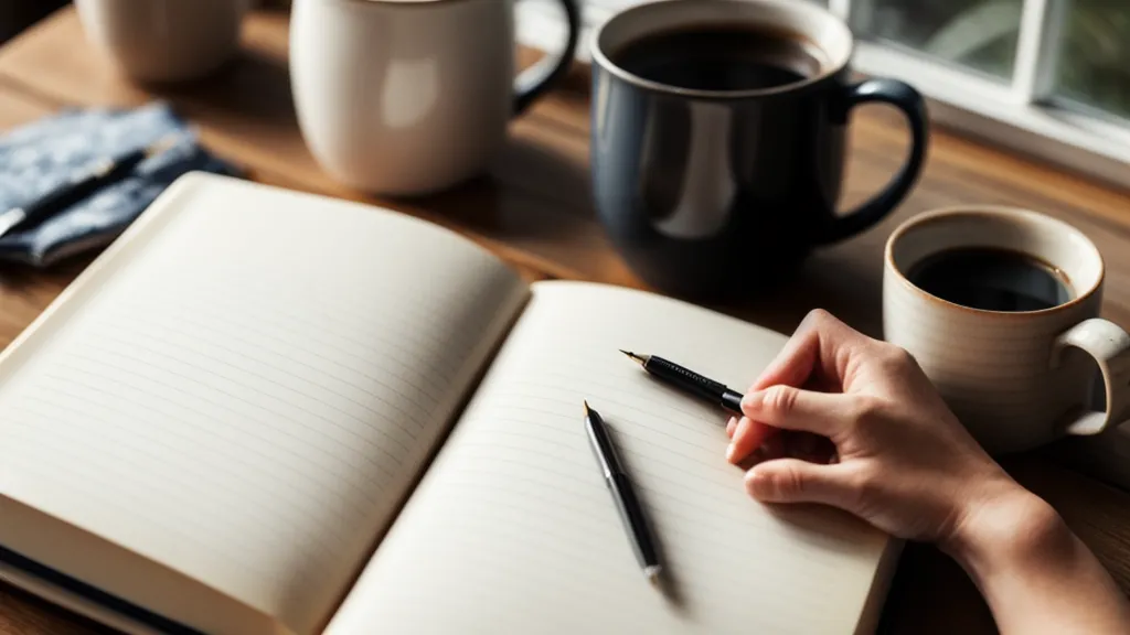 Notas sobre cuidado en casa de la piel con queratosis pilaris junto a una taza de café